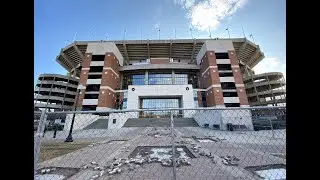 Bryant-Denny Stadium construction as renovation begins