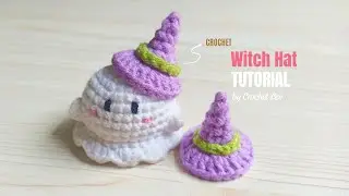 How to Crochet Witch Hat| Mini Witch Hat| DIY Halloween Gifts| Easy Crochet Tutorial