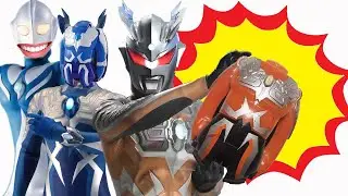 Ultraman Luna Miracle Zero,Ultraman DarkLops Zero,Ultraman Cosmos Luna,Ultraman Taiga Ultra Egg Toy