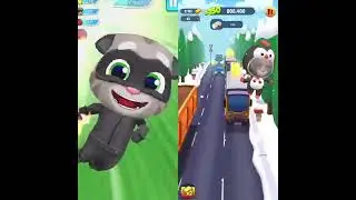 Talking Tom Hero Dash, Talking Tom Gold Run- All Toms Reverse (Hero CatNoirTom, Smart Penguin Tom)