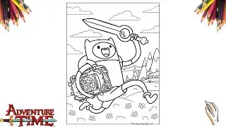 Adventure Time &ndash; Finn Correndo com a Espada e o Enchiridion | Desenho Passo a Passo ⚔️