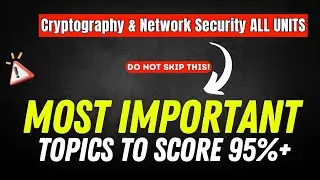 AKTU | Btech | Cryptography and Network Security | Most Important Questions 