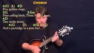 The 12 Days of Christmas - Mandolin Cover Lesson in G with Chords/Lyrics
