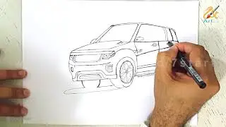 Range Rover Car Design Sketch and Drawing How to draw Very Easy