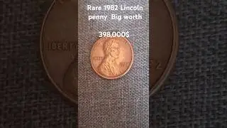 #Rare 1982 Lincoln small date 398000$   #rare coin auction # rare coin world #rarecoincollection