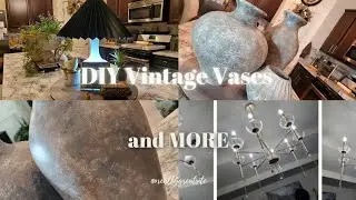 4 DIY'S/Window blind Pleated Lamp Shade / DIY Vintage Vases / Updated Chandelier