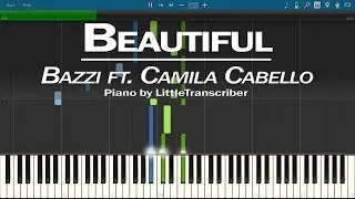 Bazzi - Beautiful (Piano Cover) ft. Camila Cabello Synthesia Tutorial by LittleTranscriber