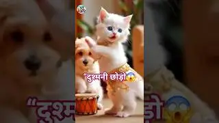 &ldquo;दुश्मनी छोड़ो, पहले डांस फ़्लोर तोड़ो!&rdquo; #cat #dog #video #puppy #funny #dance #dog #dance #billi
