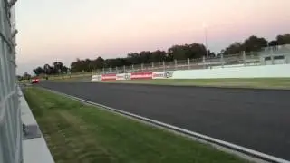 Noel zooms down the straight in the Evo at Barbegello Raceway [10/01/2013]