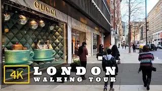 Chelsea Bridge Road to Knightsbridge via Sloane Square | London Walking Tour [4K]