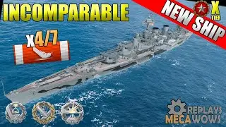 NEW SHIP Incomparable 510mm GUNS RANKED BATTLE 4 Kills | World of Warships