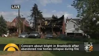 Braddock residents raise concern about blight after fire levels abandoned rowhomes