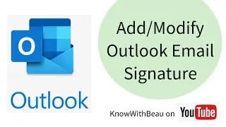 Create/Edit Outlook Email Signature - KwB
