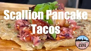 SCALLION PANCAKE TACOS | Adam & Eats