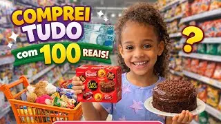 Tudo que eu comprei no supermercado com 100,000