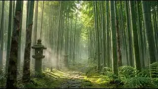 528Hz Healing Nature Sounds | Bamboo Forest & Green Noise | Música para Aliviar el Estrés