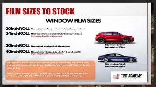 What is the best window film sizes to stock when I start my tint business?