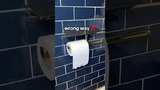 Correct way to use toilet paper 🧻 #lifetips #lifehacks #doityourself #tipsandtricks
