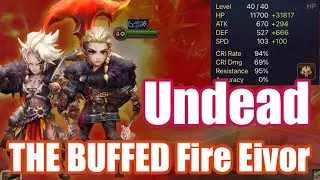 THE BUFFED Fire Eivor / Solveig, he became an undead monster😈😈😈【Summoner War RTA】