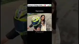 Expectation😍 vs Reality🥵tamil  #collage #school #ride #safety #helmet (Safety is must.wear helmet.)