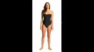 Swim Systems Onyx Underwire Bandeau One Piece | SwimOutlet.com
