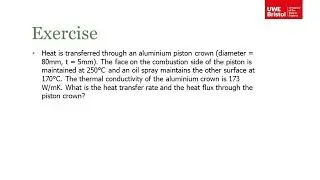 Engine Heat Transfer - Exercise 1