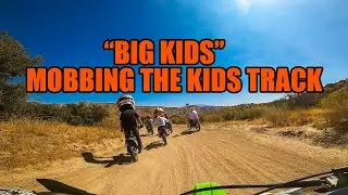 Lot's of adults on the kids track!  Gorman MX Practice Day - KX85