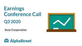 SNE Stock | SONY CORPORATION Q3 2020 Earnings Call