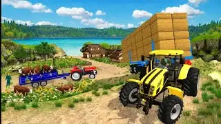 Real Tractor Trolley Cargo Farming Simulation - Heavy Tractor Transport Driver - Android GamePlay