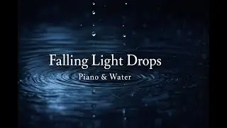 Falling Light Drops 🌧️ Gentle Piano & Water Sounds | Healing, Calm Mind, Deep Relax