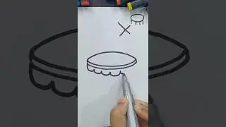 How To Draw Round Table Step by Step #shorts #shortsfeed