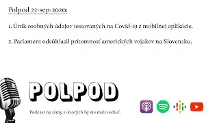 Polpod 22-sep-2020: &Uacute;nik osobn&yacute;ch &uacute;dajov testovan&yacute;ch na Covid-19 z mobilnej aplik&aacute;cie.