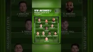 EPL 25/26: TEAM OF THE WEEK - MW3 #imaginaryeleven #football #squad #premierleague