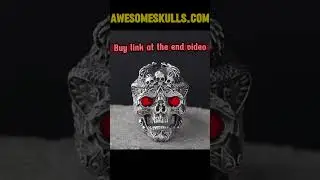 Retro Skull Ring Personalized Men's Gem Eye Skull Ring Halloween Party Finger Accessories Gothic