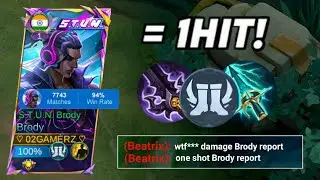 TOP 1 GLOBAL BRODY BEST 1 HIT BUILD 2025!🔥 - THE MOST BRUTAL DAMAGE BUILD EVER!! | MLBB