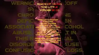 RISKS! of Taking Too Little Vitamin B1 (2) - Let us discuss in the comments! #healthspan #longevity
