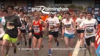 The Great Birmingham Run - Half Marathon Running Event - 16 October 2016