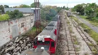 [Drone] Trio de GT22 4649, 4625 e 4613 cruzando a Esta&ccedil;&atilde;o de Pelotas-RS com destino a Rio Grande-RS