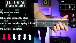 Fly Me To The Moon Guitar Tutorial Frank Sinatra Guitar Lesson | PDF + Strumming|