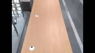 Wooden conference table