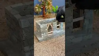 How to make Satisfying Miniature House #diy #cementcraftideas #miniature #cementhouse #experiment