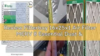 Review Filterbuy 16x25x1 Air Filter MERV 8 Essential Dust & Allergy Defense (4-Pack), Electrostatic