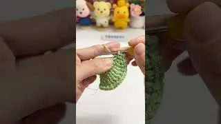 A simplified version of Roselle rose. Leaf assembly#diy handmade gift bouquets#Crochet sma
