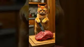 Eating delicious lamb #animation #cat #funny #animals #cute #cartoon #food
