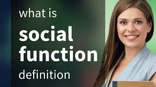 Social function &mdash; meaning of SOCIAL FUNCTION