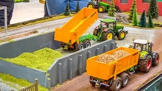 R/C tractors in 1/32 scale at farming work! John Deere! Deutz! & more!