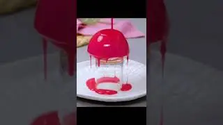 Raspberry Mousse Dome Cake 😍 Mousse Cake Recipe #mousse #moussecake #shorts #nyamnyam