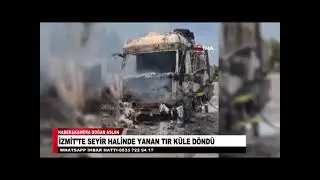 İZMİT&rsquo;TE SEYİR HALİNDE YANAN TIR K&Uuml;LE D&Ouml;ND&Uuml;