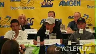 Lance Armstrong & Paul Kimmage verbal battle at Tour of California 2009