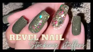 Накладная пудра для ногтей - маникюр с накладкой Revel Nail - нанесение блесток